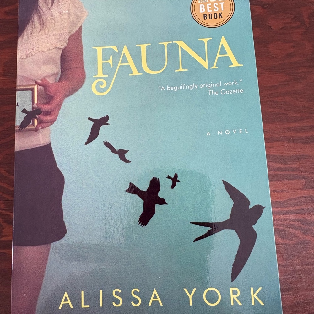 Fauna by Alissa York — Teal Cover with Black Bird Silhouettes